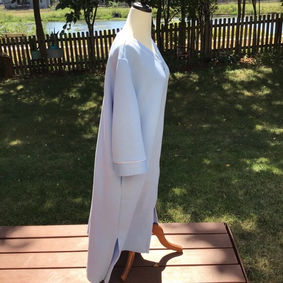 Miss Elaine Womens Blue Long Zip Robe 3X Textured Warm Winter - Picture 8 of 9